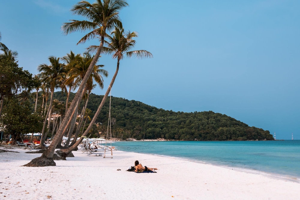 Thanks to its sheltered location and clear waters, Khem Beach is an ideal place for safe year-round swimming and sunbathing